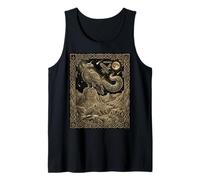 Celestial Golden Eagle Tarot Cartas Constelación Desierto Astro Camiseta sin Mangas