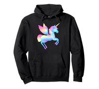 Celestial Grace Enchanted Purple Pink, Blue Cute Unicorn Sudadera con Capucha