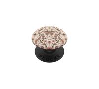 Celestial Luna Moth Floral Mystical Moon Beige Pink PopSockets PopGrip Adhesivo