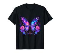 Celestial Mariposa Galaxia Fantasía Floral Magia Camiseta