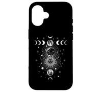 Celestial Moon Phase All Seeing Eye Crystals Stars Vintage Carcasa para iPhone 16