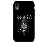 Celestial Moon Phase All Seeing Eye Crystals Stars Vintage Carcasa para iPhone XR