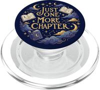 Celestial Moon Stars Navy Bookish Just One More Chapter Book PopSockets PopGrip para MagSafe