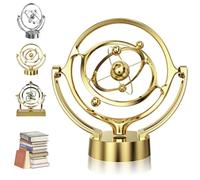 Celestial Orbit Perpetual Motion Pendulum - Creative Home Rotary Decoration, Perpetual Motion Machine Kinetic Art. Perpetual Motion Celestial Orbit Desktop Decor Model, Astronomy Decor (Gold B)