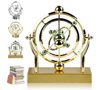 Celestial Orbit Perpetual Motion Pendulum - Creative Home Rotary Decoration, Perpetual Motion Machine Kinetic Art. Perpetual Motion Celestial Orbit Desktop Decor Model, Astronomy Decor (Gold A)