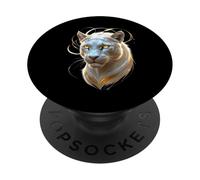 Celestial Panther Majesty - Elegant Spirit Animal Art PopSockets PopGrip Adhesivo
