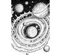 Celestial Reflections: A Cosmic Journal for Stargazers and Dreamers: A 7x10 Lined Notebook Featuring Cosmic Spiral Art and Space-Inspired Serenity