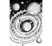 Celestial Reflections: A Cosmic Journal for Stargazers and Dreamers: A 7x10 Lined Notebook Featuring Cosmic Spiral Art and Space-Inspired Serenity