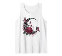 Celestial Rose Butterfly Luna Creciente Camiseta sin Mangas