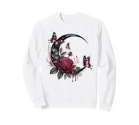 Celestial Rose Butterfly Luna Creciente Sudadera