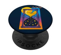 Celestial Sands Reloj de Arena Cosmic Time Flow Starry PopSockets PopGrip Adhesivo