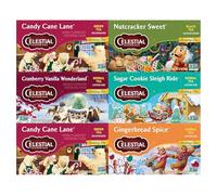Celestial Seasonings Holiday Tea Sampler - Paquete surtido de hierbas, sin cafeína, caja de 18 bolsas de té, paquete de 6