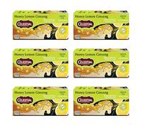 Celestial Seasonings Honey Lemon Ginseng Green Tea, 20 recuentos (paquete de 6)