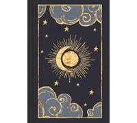 Celestial Sky Moon & Sun Journal: Lined Notebook 6x9 • Navy Blue Cover • 120 Cream Pages • Soft Matte • Mystical Gold Celestial Design