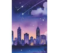 Celestial Skyline: A 6 x 9 Lined Hardcover Journal with Mystical Starry Night City Cover - 250 College Ruled Pages for Journaling, Writing & Dreamers (Midnight Skies Collection)