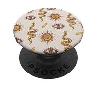 Celestial Snake Mystical Serpent Dark Academia Pattern PopSockets PopGrip Adhesivo