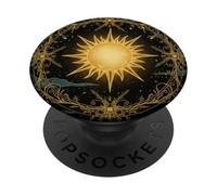 Celestial Sol y Luna Vintage Estética Mística Boho PopSockets PopGrip Adhesivo