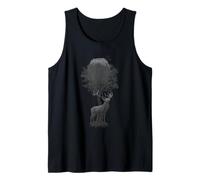 Celestial Stag Tree of Life Moonlit Fantasy Nature Artwork Camiseta sin Mangas