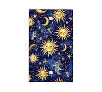 Celestial Sun and Moon Light Switch Cover Plates/Outlet Covers Midnight Blue Cosmic Design for Bedroom Decor, Thermoplastic, Standard Size Blank Cover Plate