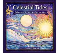 Celestial Tides: Where the Sky and Sea Become One - A Relaxing Celestial and Ocean-Themed Coloring Book for Adults Featuring Cosmic Landscapes, Stars, Waves, and Dreamlike Horizons