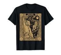 Celestial Tiger Tarot Card Constelación Jungla Luna Astrono Camiseta