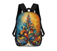 Celestial Tree of Light - Abstract Holiday Geometry Mochila Escolar Mochila Para Niños Impresa En 3D Mochilas Infantiles Para Niños Y Niñas Mochilas Escolares Mochilas De Viaje Para Niños 17inch