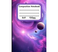 Celestial Whispers: Purple Galaxy & Swirling Planets Lined Notebook - 120 Pages for Cosmic Journeys