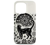 Celestial Witchy Black Cat Moon Magic Ocult Halloween Carcasa para iPhone 13 Pro