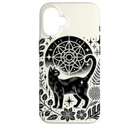 Celestial Witchy Black Cat Moon Magic Ocult Halloween Carcasa para iPhone 16