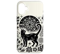 Celestial Witchy Black Cat Moon Magic Ocult Halloween Carcasa para iPhone 16 Plus