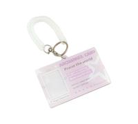 Celestials Styles Acrylic Badge Holder For 1 Inch Card Features Scratch Resistant Surfaces And Compact Keyring Angel Themed Badge Sleeve