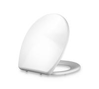 Dombach® Celesto Premium - Tapa WC Universal (Blanco, Ovalada, Duroplástico) Cierre Automático y Suave, Desmontable, Tapa WC Amortiguada, WC Inodoro completo