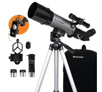 Celestron 22007 Travel Scope 60 DX Telescopio Refractor portátil y Adaptador Smartphone - para Principiantes, Cristal óptico Completamente Revestido, trípode, Mochila, Otros Accesorios, Negro o Gris