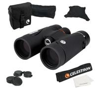 Celestron 71405 TrailSeeker ED: prismáticos con prisma de techo 8 x 42, lente con revestimiento múltiple completo, prisma BaK-4, negro