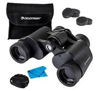 Celestron 72356 LandScout Prismáticos de 7x35 mm Resistentes al Agua con Prisma Porro y Superficie Agarre de Caucho, Lente revestida, Cristal óptico K9, Correa para Cuello y Estuche Ligero, Negro