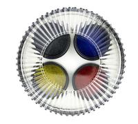 Celestron 94119-10 Juego filtros para oculares lunares y planetarios, 4 uds. - Con filtros polarizantes amarillo intenso (12), naranja (21), azul (80A) y de densidad neutra para oculares 1,25 pulgadas