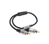 celexon 2x Adaptador de audio Cinch a jack estéreo de 3,5 mm M/F 0,25m - Línea profesional