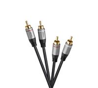 celexon 2x Cinch Stereo Audiokabel 7,5m - Línea profesional