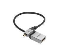 celexon Adaptador Micro HDMI a HDMI M/F con Ethernet - 2.0a/b 4K 0.25m - Línea Profesional