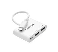 celexon Adaptador multipuerto USB-C a HDMI - USB-A - USB-C, Blanco
