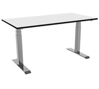 celexon Escritorio eléctrico de Altura Regulable Profesional eAdjust-58123 en Gris, 58-123 cm - El Paquete Incluye un Tablero HPL de 125x75 cm.