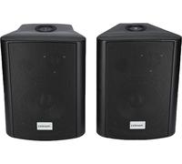 celexon Juego de Altavoces Activos 525-B - 2 Altavoces Activos de 2 vías de 30W - Negro - Incl. Soporte de Pared - para PC, Oficina o Escuela