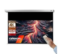 Celexon Leinwand Motor Professional Plus 280 x 175 cm | Pantalla de proyección eléctrica 4K Full HD para cine en casa, montaje en pared o techo y mando a distancia
