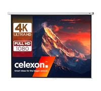 celexon manualmente extensible pantalla para cine en casa y negocios 4K y Full-HD enrollable -pantalla Economy -180 x 135 cm - 4:3 - Ganancia 1,0