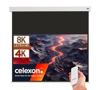 celexon Pantalla motorizada de bateria Pro - Pantalla eléctrica para Cine en casa y Negocios, con batería incluida - No Plug Just Play - 160 x 90 cm - 70" Pulgadas