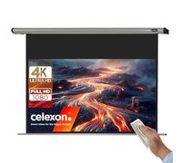 celexon Pantalla motorizada para Cine en casa y presentaciones Montaje de Pared o de Techo HomeCinema - 220 x 124 cm - 16:9