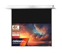 celexon Pantalla para Escuela, proyección, presentación y Cine en casa empotrable motorizada Profesional Plus hasta 4K - 160 x 90 cm - 16:9