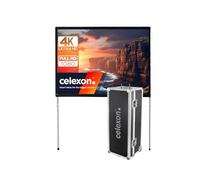 celexon Pantalla portátil de Marco Plegable para Cine en casa - y Negocios Incl. Maleta de Transporte Mobil Expert retroproyección - 305x229cm - 4:3- Ganancia 1.2