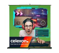 celexon Portable Chroma Key Green Pantalla, 150x 200cm - Escenario de Estudio Profesional/Fondo para la transmisión de vídeo, reunión de Webcam, formación en línea