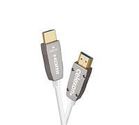 celexon UHD Optical Fibre HDMI 2.0b Cable Activo - 15m - Blanco - 3D - HDR - HLG - hasta 32 Canales de Audio - In anal de Retorno de Audio